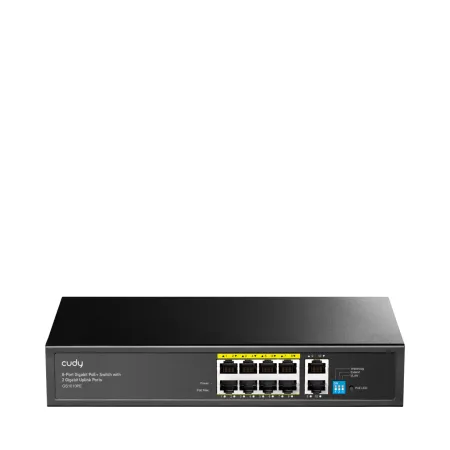 CUDY GS1010PE - 8-Port Gigabit PoE+ Switch with 2 Gigabit Uplink Ports 120W