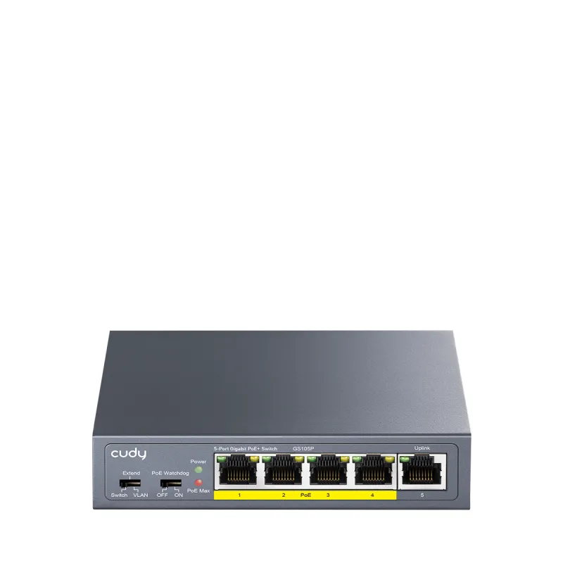 CUDY GS105P - 5-Port Gigabit PoE+ Switch 36W
