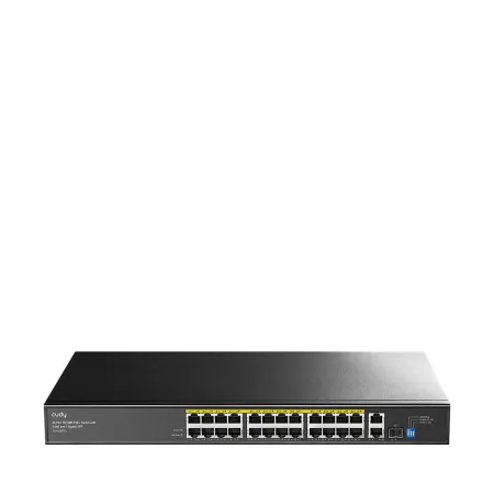CUDY FS1026PS1 - 24-Port 10/100M PoE+ Switch with 2 Gigabit Port+ 1SFP 300W