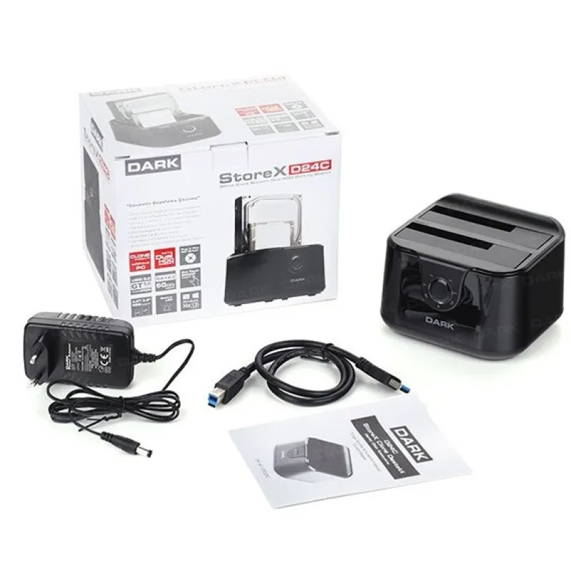 Dark DK-AC-DSD24C USB3.0 2li Disk İstasyonu