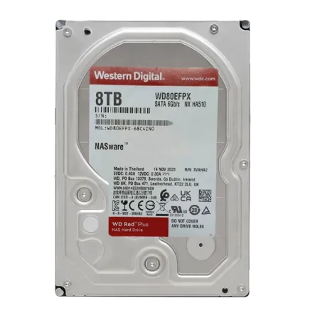 Western Digital WD Red Plus Nas 8TB 3.5'' 5640Rpm SATA (WD80EFPX)
