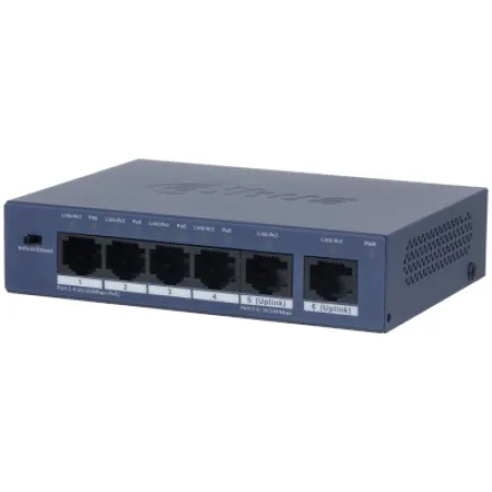 Dahua 5Port 10/100Mbps PoE 60W (S3006-4ET-60)