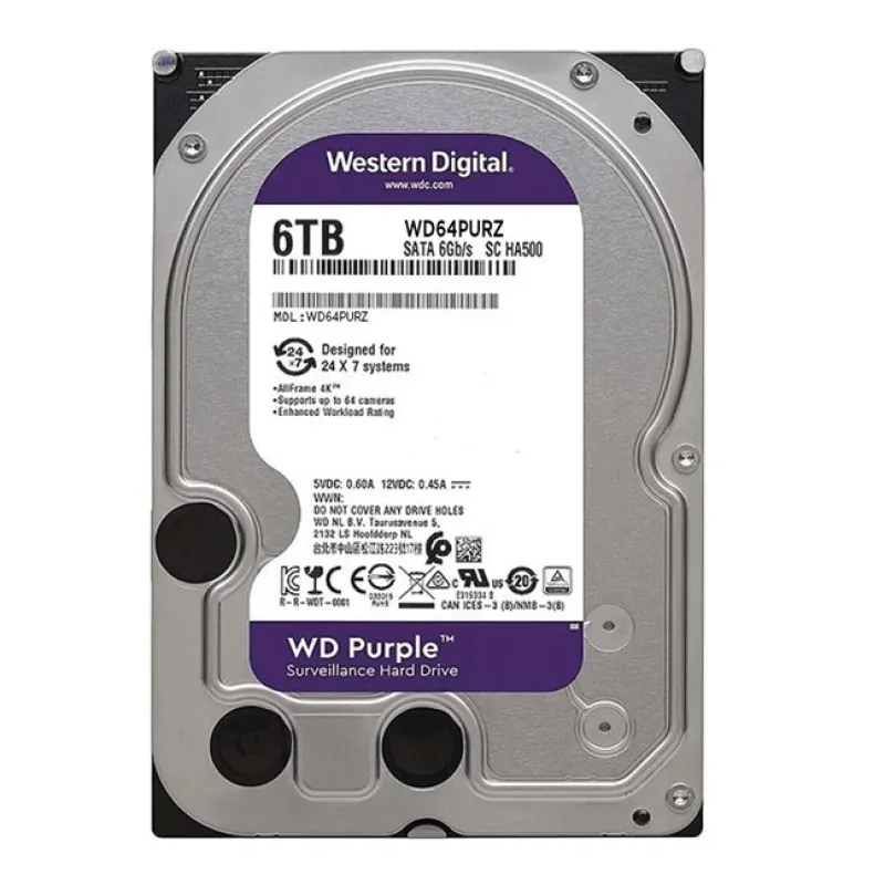 Western Digital WD Purple 6TB 5400Rpm 256MB -WD64PURZ