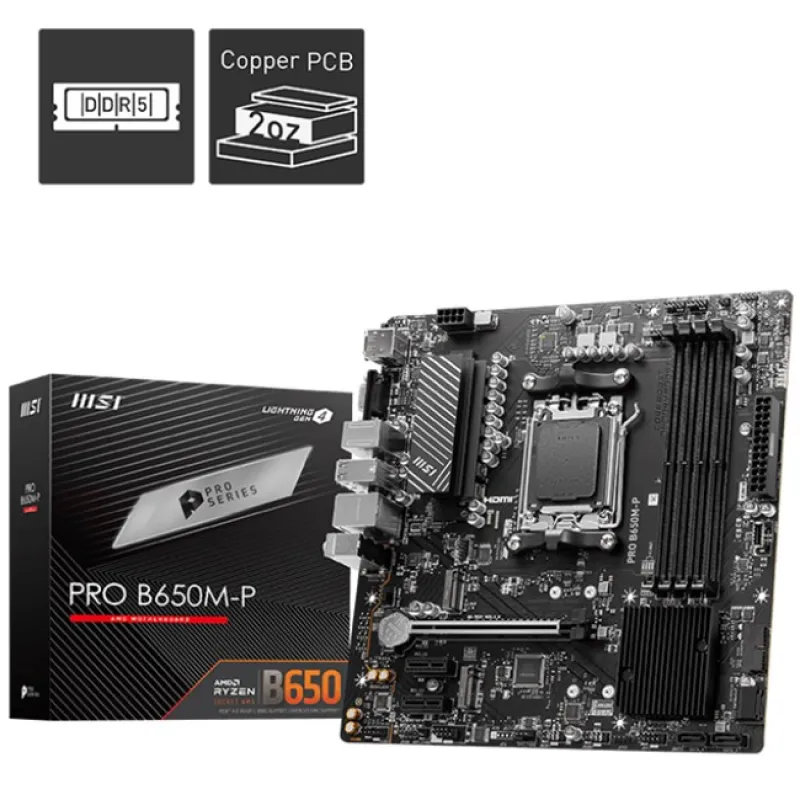 MSI Pro B650M-PD5 AM5 Vga Hdmi Dp