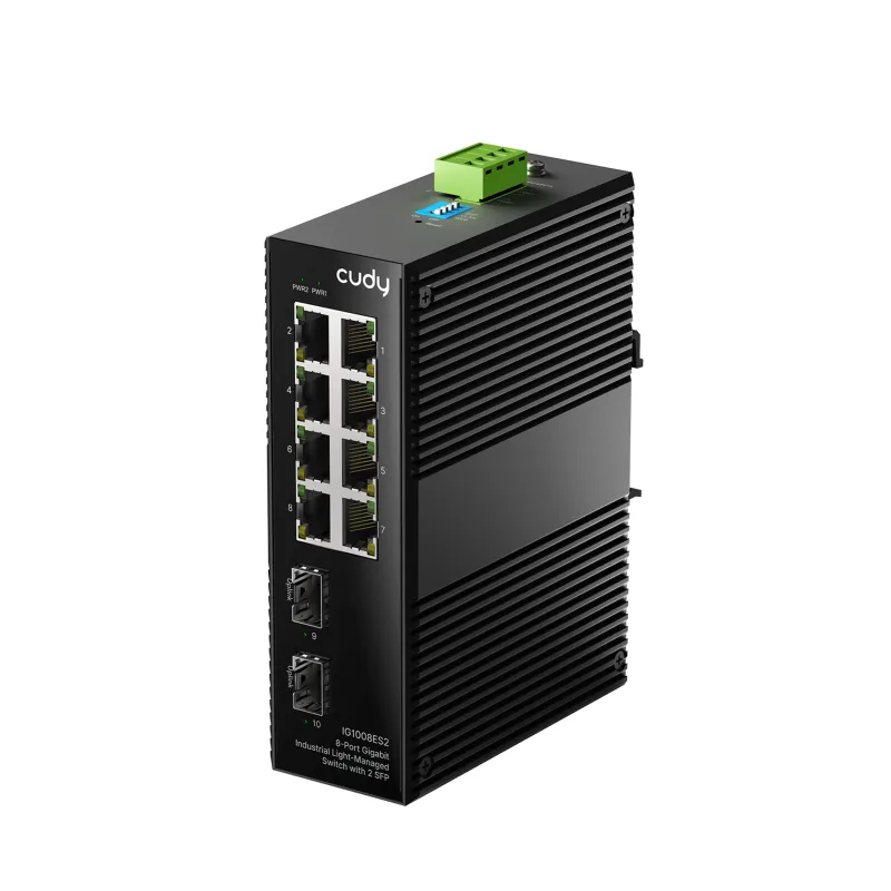 CUDY IG1008ES2 - 8-Port Gigabit Industrial Light Managed Switch with 2 SFP