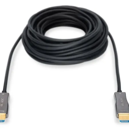Digitus HDMI Fiber Kablo Altın Uçlu Siyah (10m) 4K
