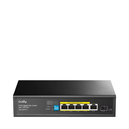 CUDY IG1005EPS1 - 5-Port Gigabit Industrial Light Managed PoE+ Switch with 1 SFP