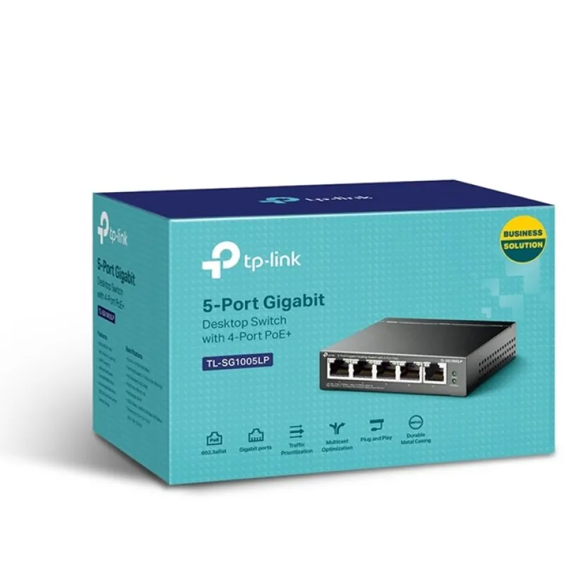 Tp-Link 5Port Gigabit 4xPoE 40W (TL-SG1005LP)