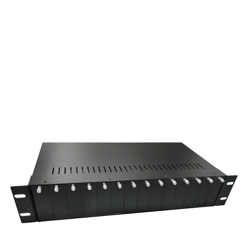 CUDY MC1402 - 2U 19-Inch 14-Slot Dual Power Chassis