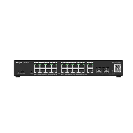 Ruijie Reyee RG-ES220GS-P 20 Portlu, 10/100/1000Gigabit, Yönetilebilir Switch, 2 SFP, 2 Gigabit RJ45Uplink, 16 Port PoE+ (250W