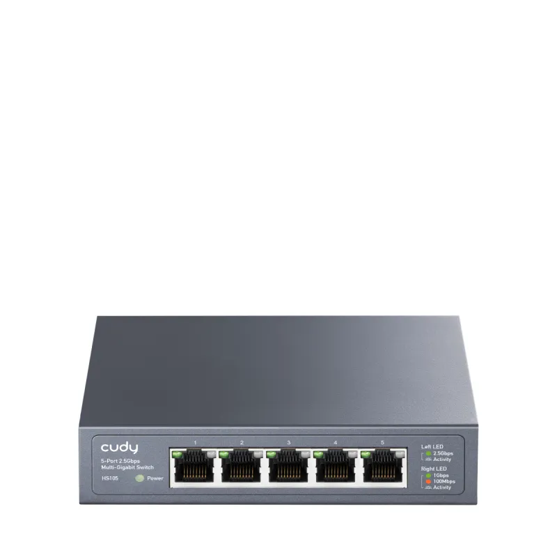 CUDY HS105 - 5-Port 2.5G Metal Switch