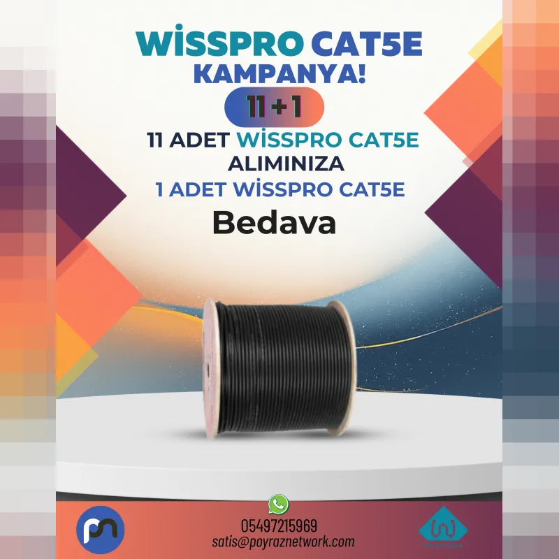 WİSS NETWORK WİSSPRO WISS CAT5E PRO OUTDOOR NETWORK KABLOSU (305M)