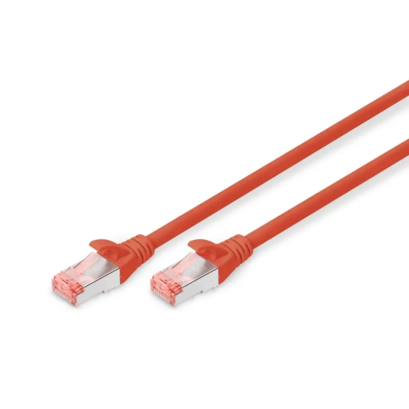 Digitus Zırhlı Patch Kablo Cat6 Kırmızı (1m)