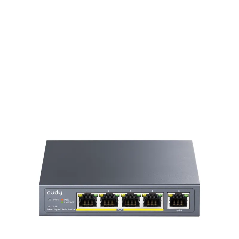 CUDY GS1005P - 5-Port Gigabit PoE+ Switch 60W
