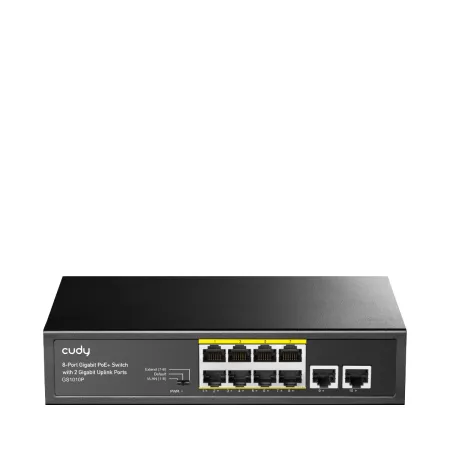 CUDY GS1010P - 8-Port Gigabit PoE+ Switch with 2 Gigabit Uplink Ports 120W
