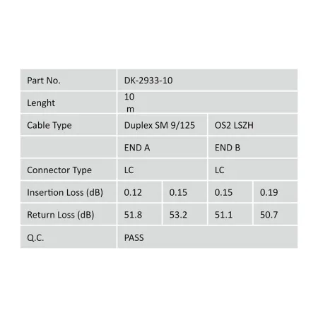 Digitus Fiber Optik SingleMode Sarı (10m)