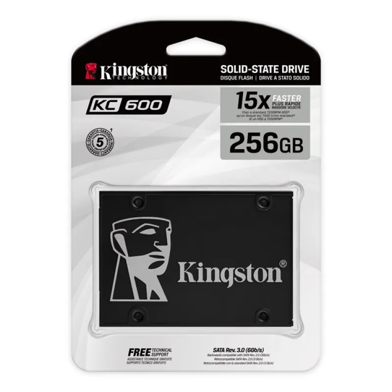Kingston KC600 256GB 2.5'' SATA SSD (550/500MB)