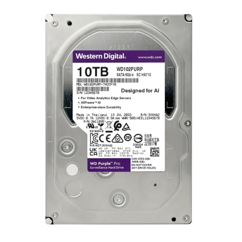 Western Digital WD Purple Pro 10TB 7200Rpm 512MB -WD102PURP